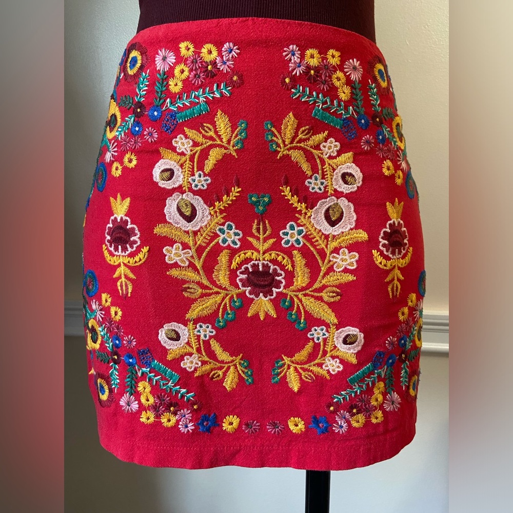 Altar’d State Floral Embroidered Mini Skirt size M